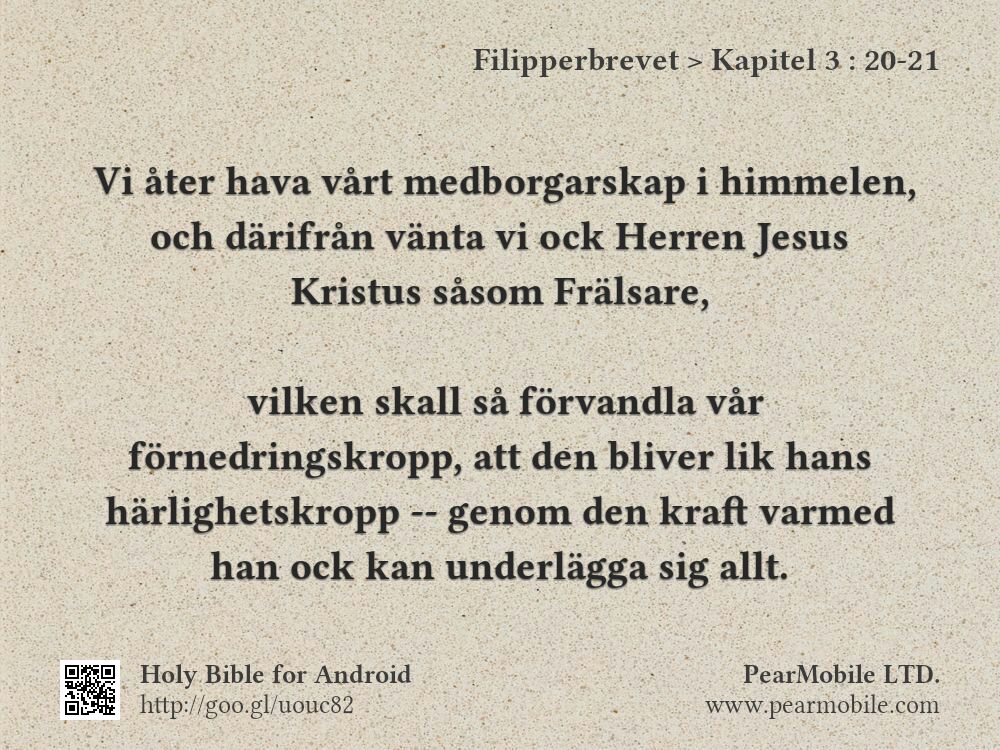 Filipperbrevet, Kapitel 3:20-21